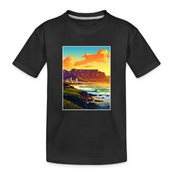 Cape Town Afrique du Sud Affiche de voyage Souvenir WPA - T-shirt bio Premium Enfant - noir - Devant