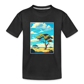 Krüger Nationalpark Südafrika Reiseposter - Kinder Premium Bio T-Shirt - Schwarz - Vorne