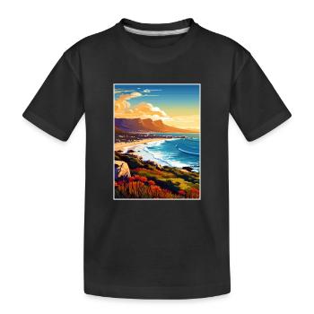 Cape Town Afrique du Sud Affiche de voyage Souvenir WPA - T-shirt bio Premium Enfant - noir - Devant