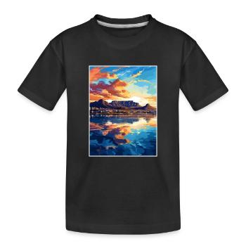 Cape Town Afrique du Sud Affiche de voyage Souvenir WPA - T-shirt bio Premium Enfant - noir - Devant