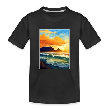 Cape Town Afrique du Sud Affiche de voyage Souvenir WPA - T-shirt bio Premium Enfant - noir - Devant