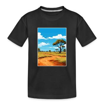 Krüger Nationalpark Südafrika Reiseposter - Kinder Premium Bio T-Shirt - Schwarz - Vorne