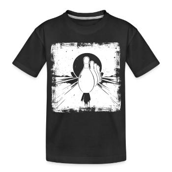 Bowling Pins - Kids' Premium Organic T-Shirt - black - Front