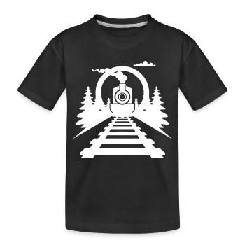 Chemin de fer - T-shirt bio Premium Enfant - noir - Devant