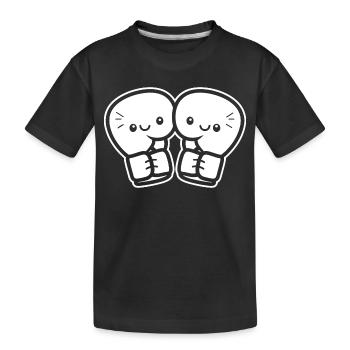 Gants de boxe drôles - T-shirt bio Premium Enfant - noir - Devant