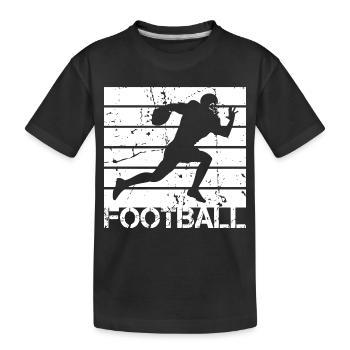 Football player - Kids' Premium Organic T-Shirt - black - Front