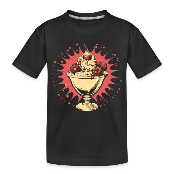 Sundae à la crème glacée graphique - T-shirt bio Premium Enfant - noir - Devant