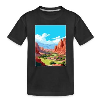 Cafayate Affiche de voyage Peinture de carte postale souvenir - T-shirt bio Premium Enfant - noir - Devant