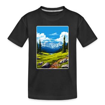 Rocky Mountain Nationalpark Colorado Travel Card - Kinder Premium Bio T-Shirt - Schwarz - Vorne