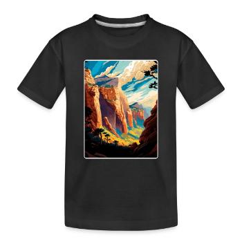 Parc national de Zion Angels Landing Arizona Travel - T-shirt bio Premium Enfant - noir - Devant