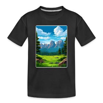 Rocky Mountain Nationalpark Colorado Travel Card - Kinder Premium Bio T-Shirt - Schwarz - Vorne