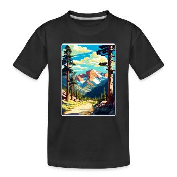 Rocky Mountain Nationalpark Colorado Travel Card - Kinder Premium Bio T-Shirt - Schwarz - Vorne