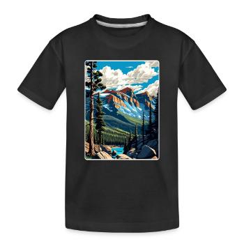 Rocky Mountain Nationalpark Colorado Travel Card - Kinder Premium Bio T-Shirt - Schwarz - Vorne