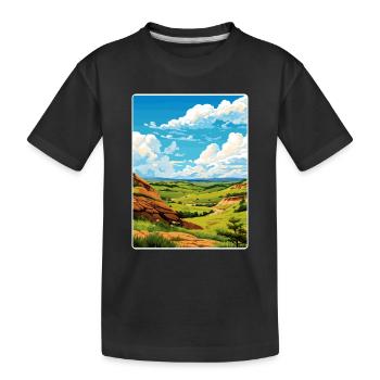Theodore Roosevelt Nationalpark Reiseposter WPA - Kinder Premium Bio T-Shirt - Schwarz - Vorne