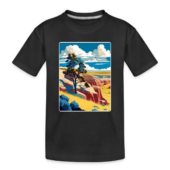 Theodore Roosevelt Nationalpark Reiseposter WPA - Kinder Premium Bio T-Shirt - Schwarz - Vorne