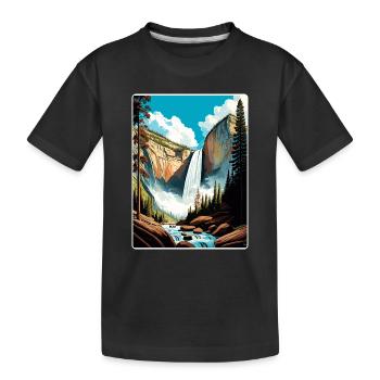 Yosemite Vernal Falls Kalifornien Reiseposter WPA - Kinder Premium Bio T-Shirt - Schwarz - Vorne