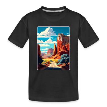 Capitol Reef Nationalpark Reiseposter Souvenir - Kinder Premium Bio T-Shirt - Schwarz - Vorne