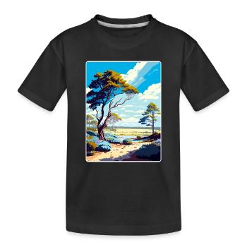 New Forest Nationalpark Reiseplakat Souvenir - Kinder Premium Bio T-Shirt - Schwarz - Vorne
