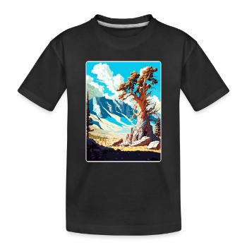 Affiche de voyage du parc national du Grand Bassin - T-shirt bio Premium Enfant - noir - Devant