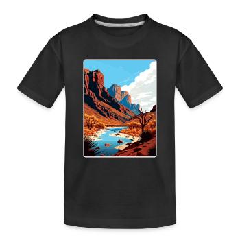 Big Bend Nationalpark Reiseposter Souvenir WPA - Kinder Premium Bio T-Shirt - Schwarz - Vorne
