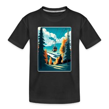 Kitzbühel Ski Autriche Affiche de voyage souvenir WPA - T-shirt bio Premium Enfant - noir - Devant