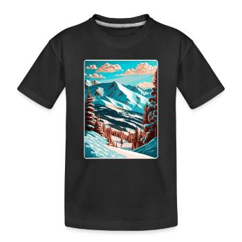Copper Mountain Colorado Reiseposter Souvenir - Kinder Premium Bio T-Shirt - Schwarz - Vorne