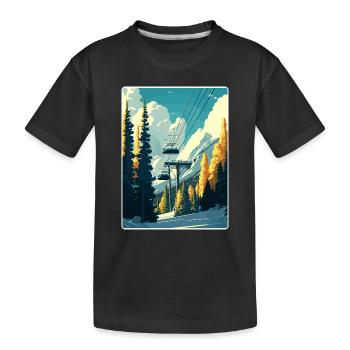 Aspen Ski Ski Voyage Affiche Peinture Souvenir WPA - T-shirt bio Premium Enfant - noir - Devant