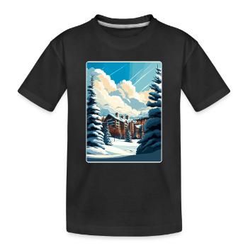 Beaver Creek Ski Reise Poster Souvenir Farbe WPA - Kinder Premium Bio T-Shirt - Schwarz - Vorne