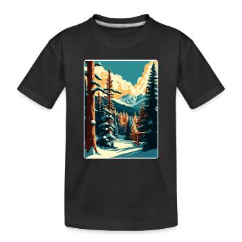Beaver Creek Ski Reise Poster Souvenir Farbe WPA - Kinder Premium Bio T-Shirt - Schwarz - Vorne