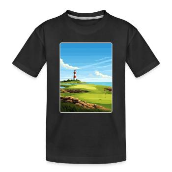 Harbor Town Golf Links Club Course Affiche de voyage - T-shirt bio Premium Enfant - noir - Devant