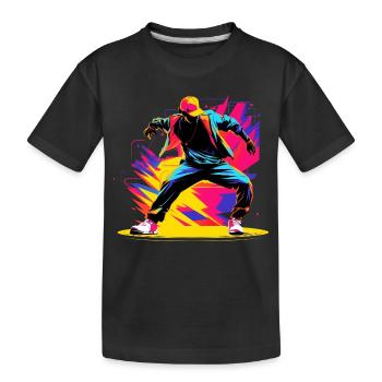Couleurs Breakdancer des années 90 - T-shirt bio Premium Enfant - noir - Devant