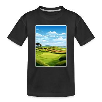 Bandon Dunes Golf Resort Reiseposter Souvenir - Kinder Premium Bio T-Shirt - Schwarz - Vorne