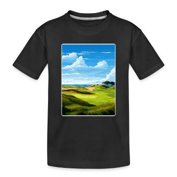 Bandon Dunes Golf Resort Reiseposter Souvenir - Kinder Premium Bio T-Shirt - Schwarz - Vorne