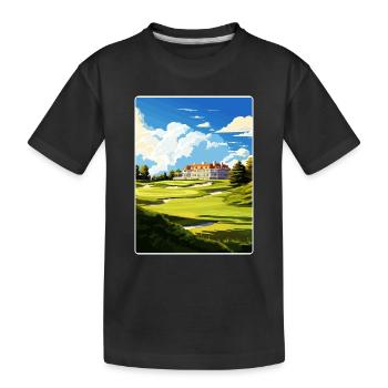 Kongress Golf Club Reise Poster Souvenir WPA - Kinder Premium Bio T-Shirt - Schwarz - Vorne