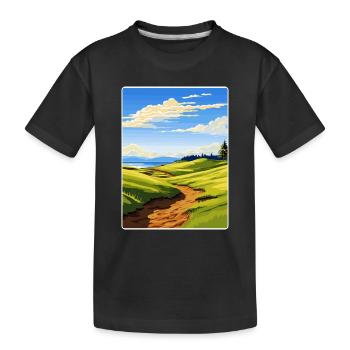 Chambers Bay Golf Club Reiseposter Souvenir WPA - Kinder Premium Bio T-Shirt - Schwarz - Vorne