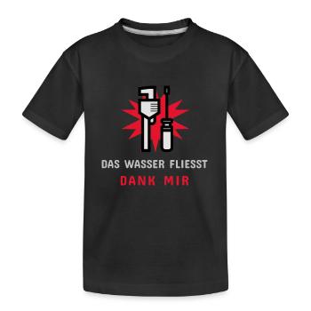 L’eau coule grâce à moi - T-shirt bio Premium Enfant - noir - Devant
