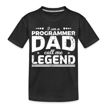 Papa codeur - T-shirt bio Premium Enfant - noir - Devant