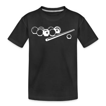 Dessin de boules de billard - T-shirt bio Premium Enfant - noir - Devant