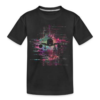 Avions des années 90 - T-shirt bio Premium Enfant - noir - Devant