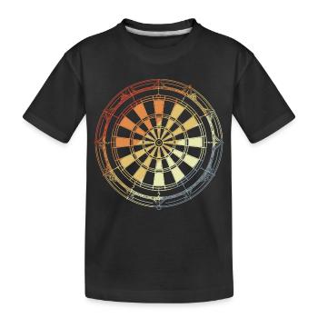 Vintage Dartboard - Kids' Premium Organic T-Shirt - black - Front