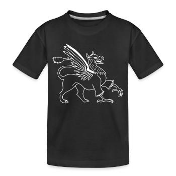 Fabelhaftes Tier, der weiße Greif - Kinder Premium Bio T-Shirt - Schwarz - Vorne