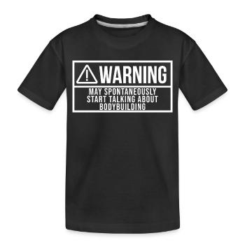 Body Builder - Kids' Premium Organic T-Shirt - black - Front