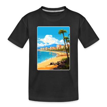 Playa de las Americas Spanien Reiseposter Souvenir - Kinder Premium Bio T-Shirt - Schwarz - Vorne