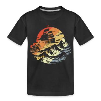 Voile Look Vintage - T-shirt bio Premium Enfant - noir - Devant
