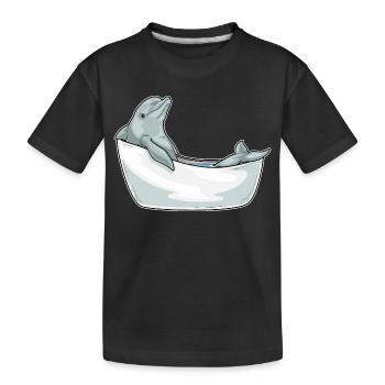 Baignoire Dolphin - T-shirt bio Premium Enfant - noir - Devant