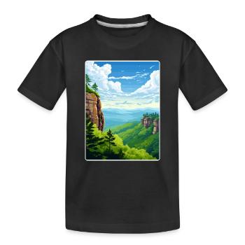 Montagnes de grès de l’Elbe Allemagne Affiche de voyage WPA - T-shirt bio Premium Enfant - noir - Devant