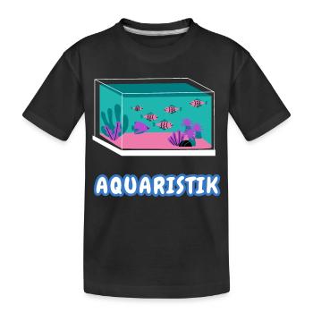 Aquaristik-Liebhaber - Kinder Premium Bio T-Shirt - Schwarz - Vorne