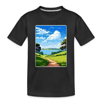 Mount Edgcumbe Country Park, Cornwall, England - Kinder Premium Bio T-Shirt - Schwarz - Vorne
