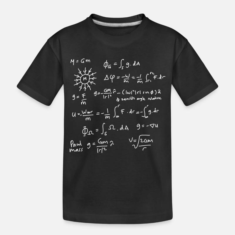 Physics Equations Unleashed - Kids' Premium Organic T-Shirt - black