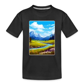 Glacier County Montana Travel Poster Souvenir WPA - Kids' Premium Organic T-Shirt - black - Front